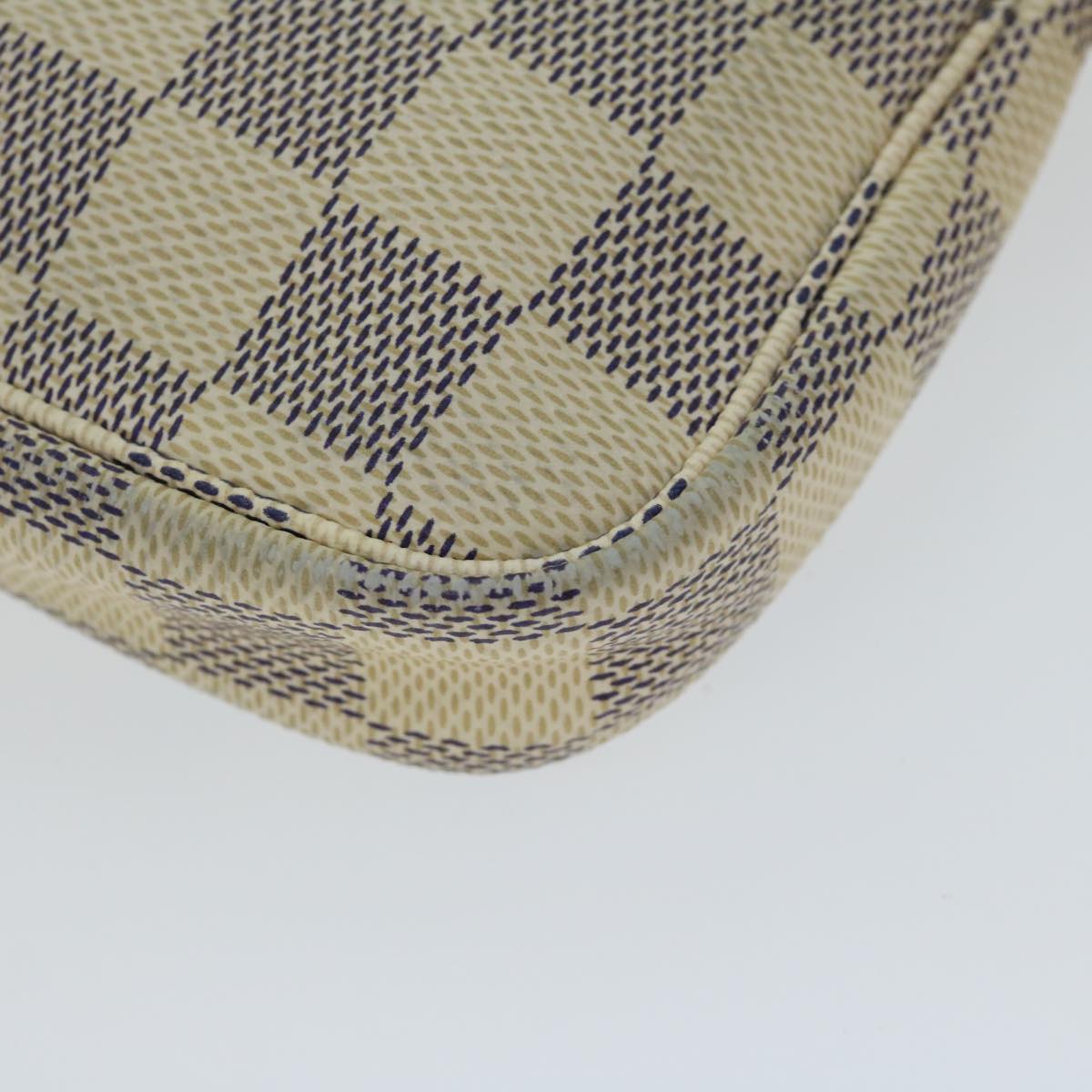 LOUIS VUITTON Damier Azur Mini Pochette Accessoires Pouch N58010 LV Auth 66512