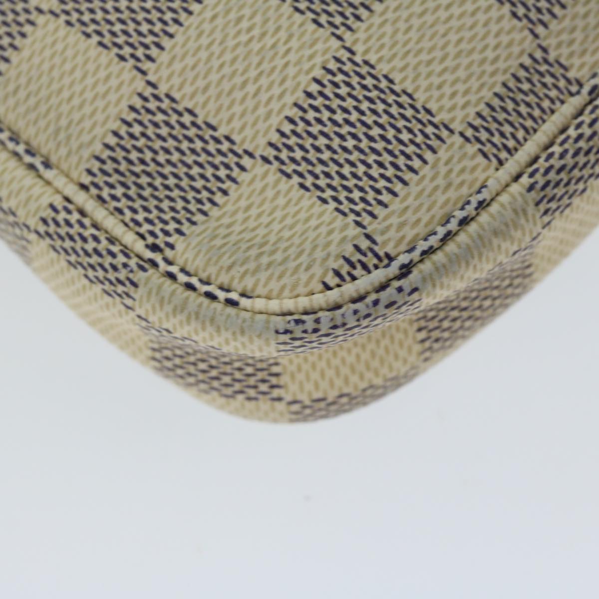 LOUIS VUITTON Damier Azur Mini Pochette Accessoires Pouch N58010 LV Auth 66512