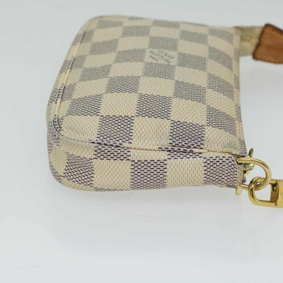 LOUIS VUITTON Damier Azur Mini Pochette Accessoires Pouch N58010 LV Auth 66512