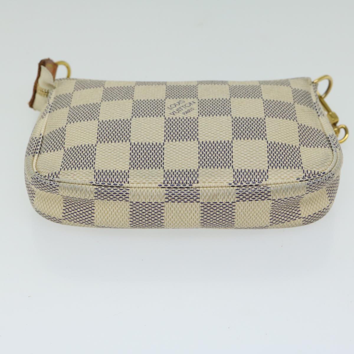 LOUIS VUITTON Damier Azur Mini Pochette Accessoires Pouch N58010 LV Auth 66512