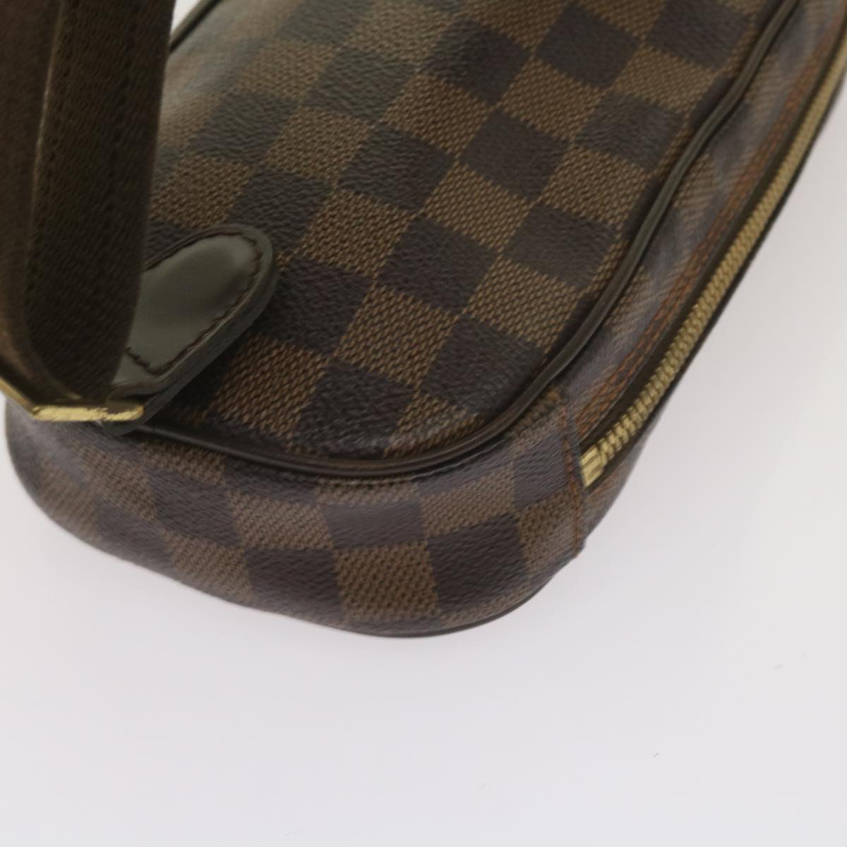 LOUIS VUITTON Damier Ebene Pochette Gange Shoulder Bag N48048 LV Auth 66518