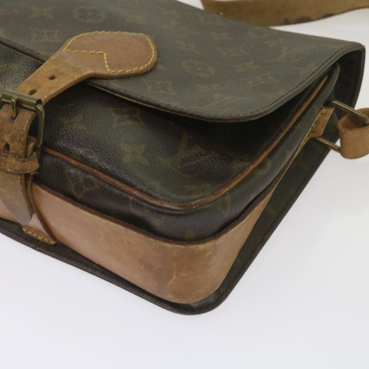 LOUIS VUITTON Monogram Cartouchiere MM Shoulder Bag M51253 LV Auth 66529