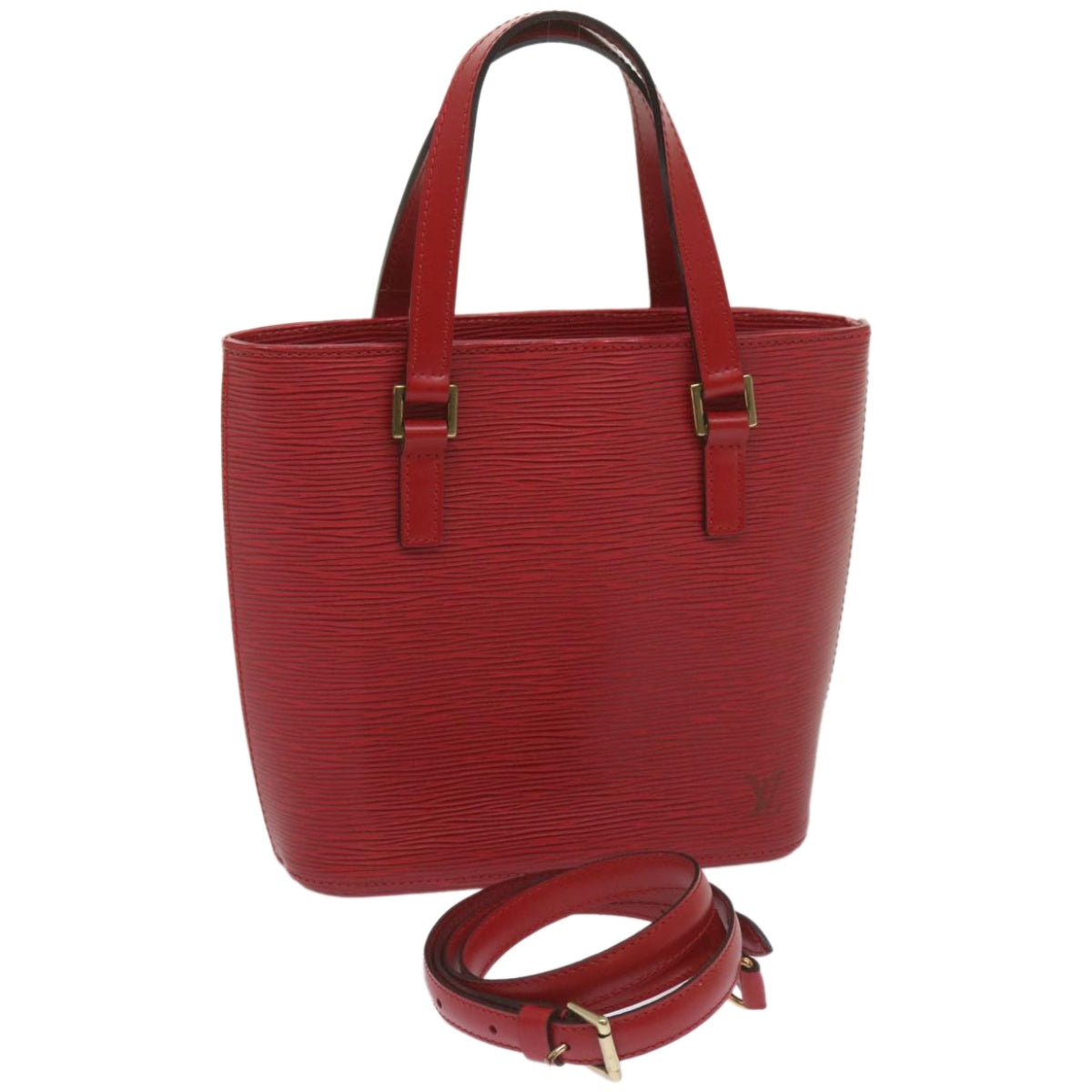 LOUIS VUITTON Epi Vavin PM Tote Bag SPO 2way Red LV Auth 66533SA