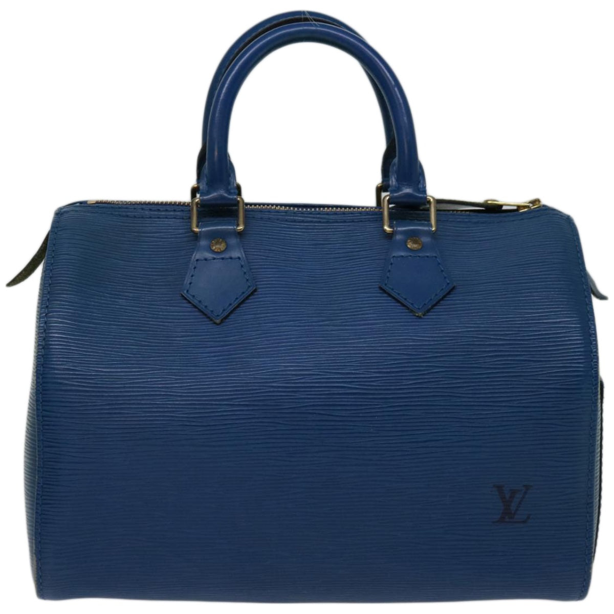 LOUIS VUITTON Epi Speedy 25 Hand Bag Toledo Blue M43015 LV Auth 66553