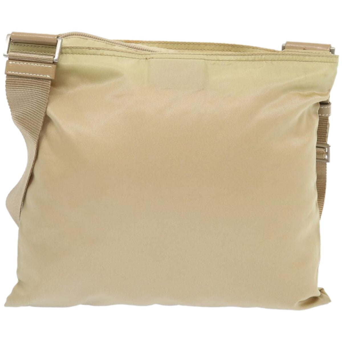 PRADA Shoulder Bag Nylon Beige Auth 66591