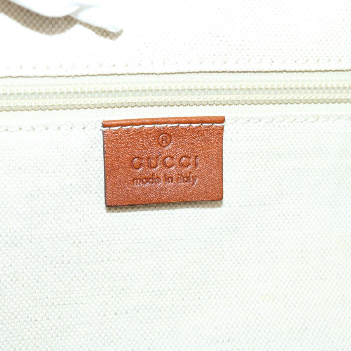 GUCCI GG Canvas Boston Bag Beige 153240 Auth 66606