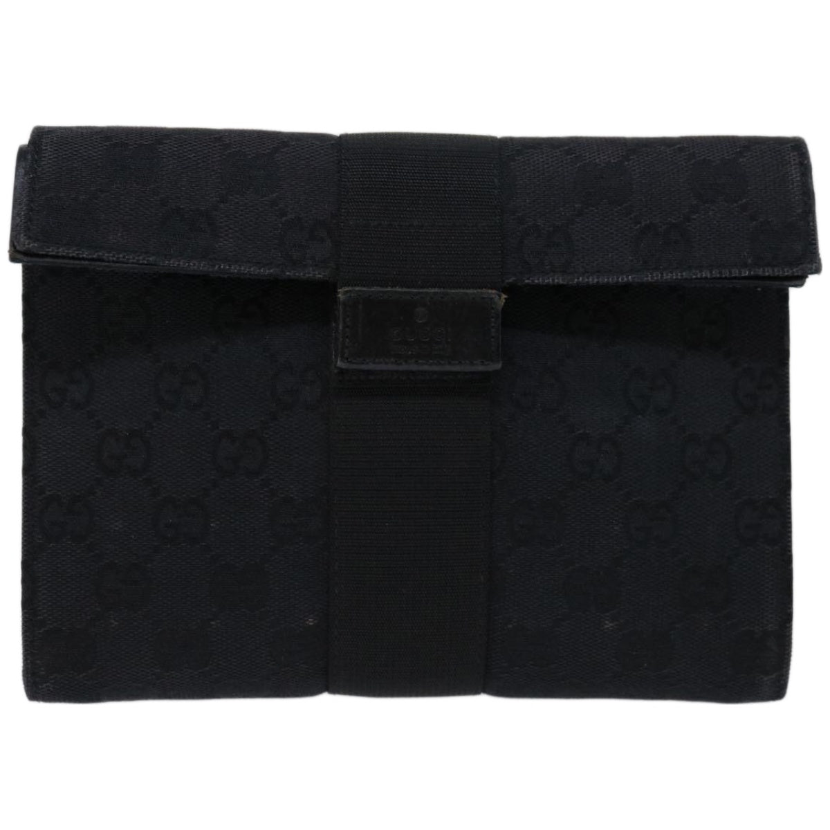 GUCCI GG Canvas Clutch Bag Black 0390992 Auth 66614