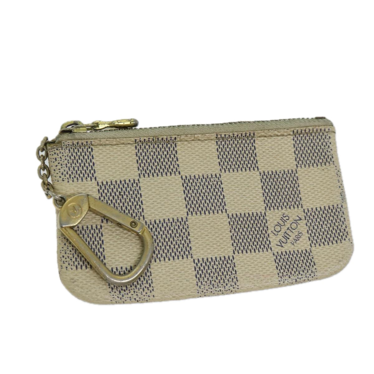 LOUIS VUITTON Damier Azur Pochette Cles Coin Purse N62659 LV Auth 66615