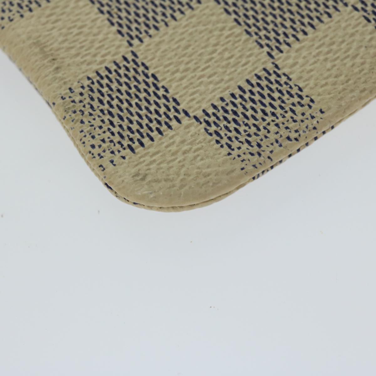 LOUIS VUITTON Damier Azur Pochette Cles Coin Purse N62659 LV Auth 66615