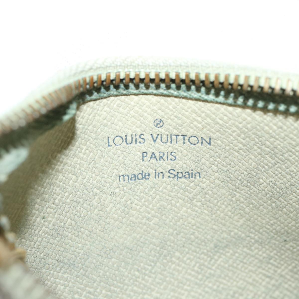 LOUIS VUITTON Damier Azur Pochette Cles Coin Purse N62659 LV Auth 66615