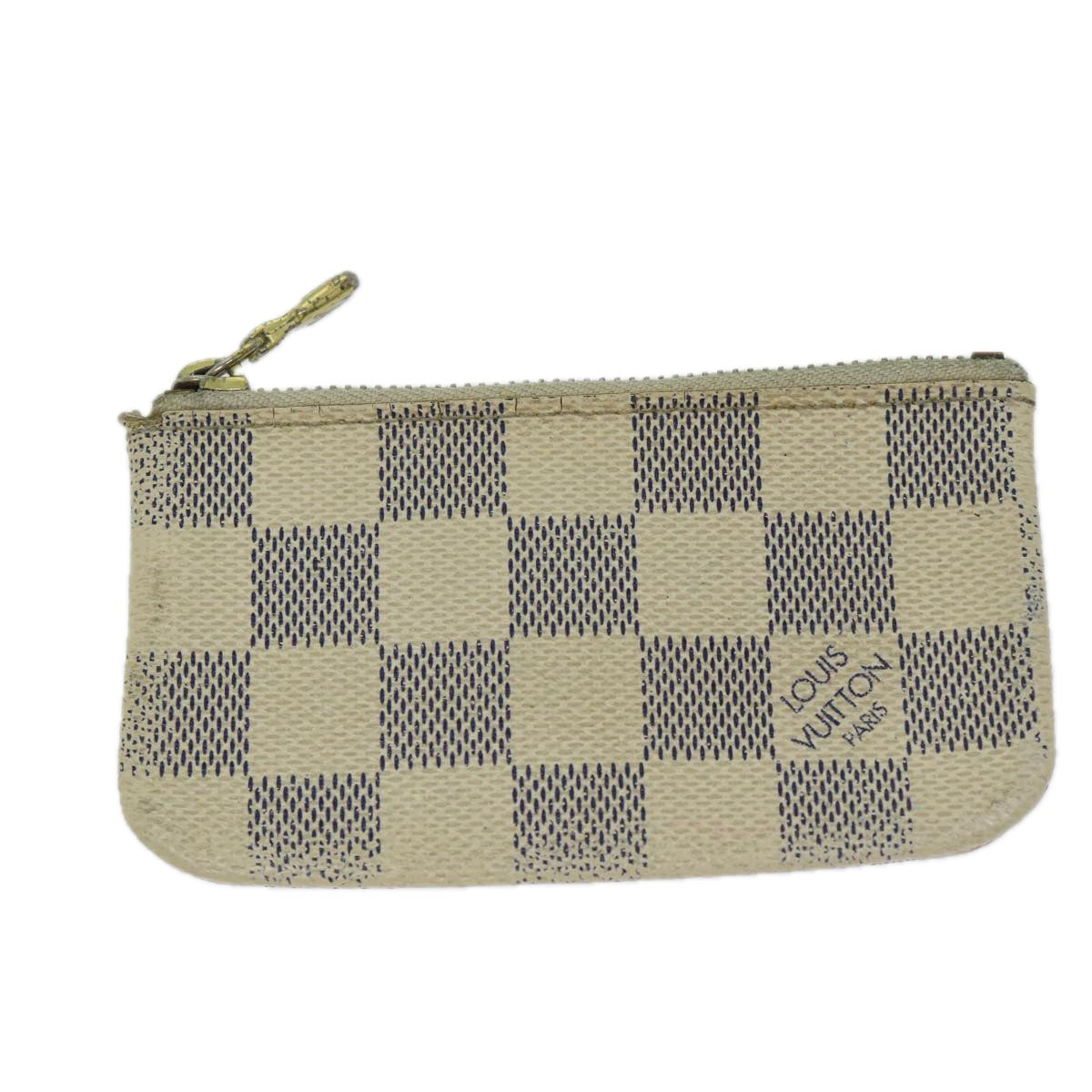 LOUIS VUITTON Damier Azur Pochette Cles Coin Purse N62659 LV Auth 66615