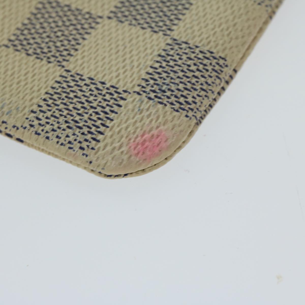 LOUIS VUITTON Damier Azur Pochette Cles Coin Purse N62659 LV Auth 66615