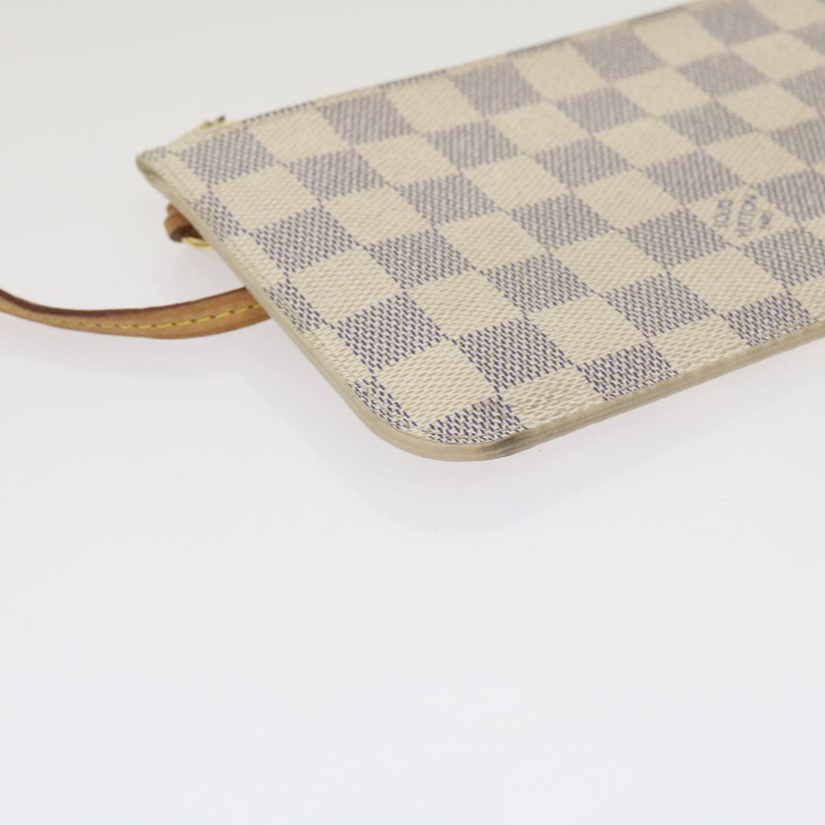 LOUIS VUITTON Damier Azur Neverfull PM Pouch Accessory Pouch LV Auth 66629