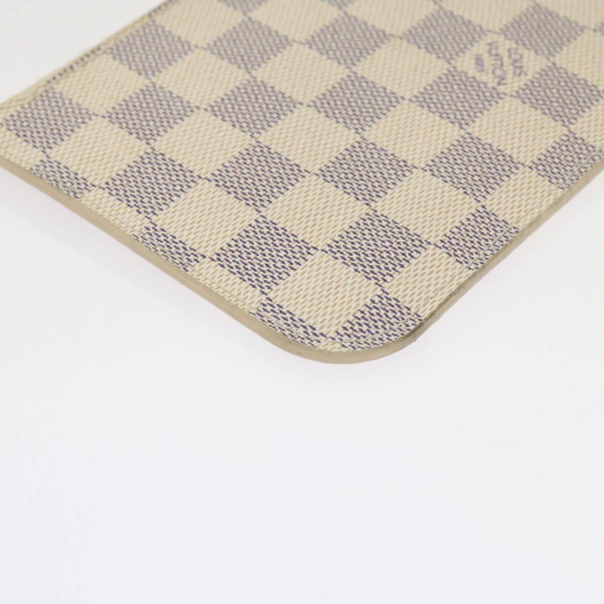 LOUIS VUITTON Damier Azur Neverfull PM Pouch Accessory Pouch LV Auth 66629