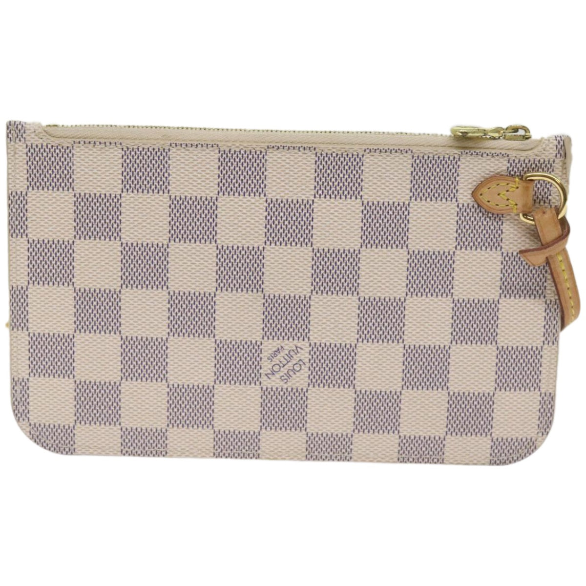 LOUIS VUITTON Damier Azur Neverfull PM Pouch Accessory Pouch LV Auth 66629