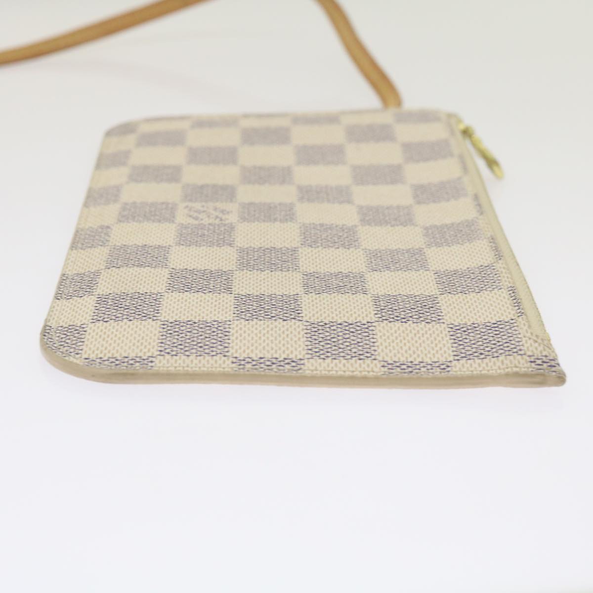 LOUIS VUITTON Damier Azur Neverfull PM Pouch Accessory Pouch LV Auth 66629