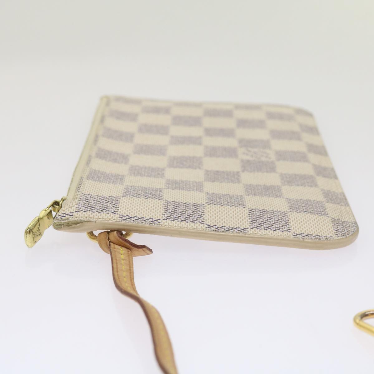 LOUIS VUITTON Damier Azur Neverfull PM Pouch Accessory Pouch LV Auth 66629