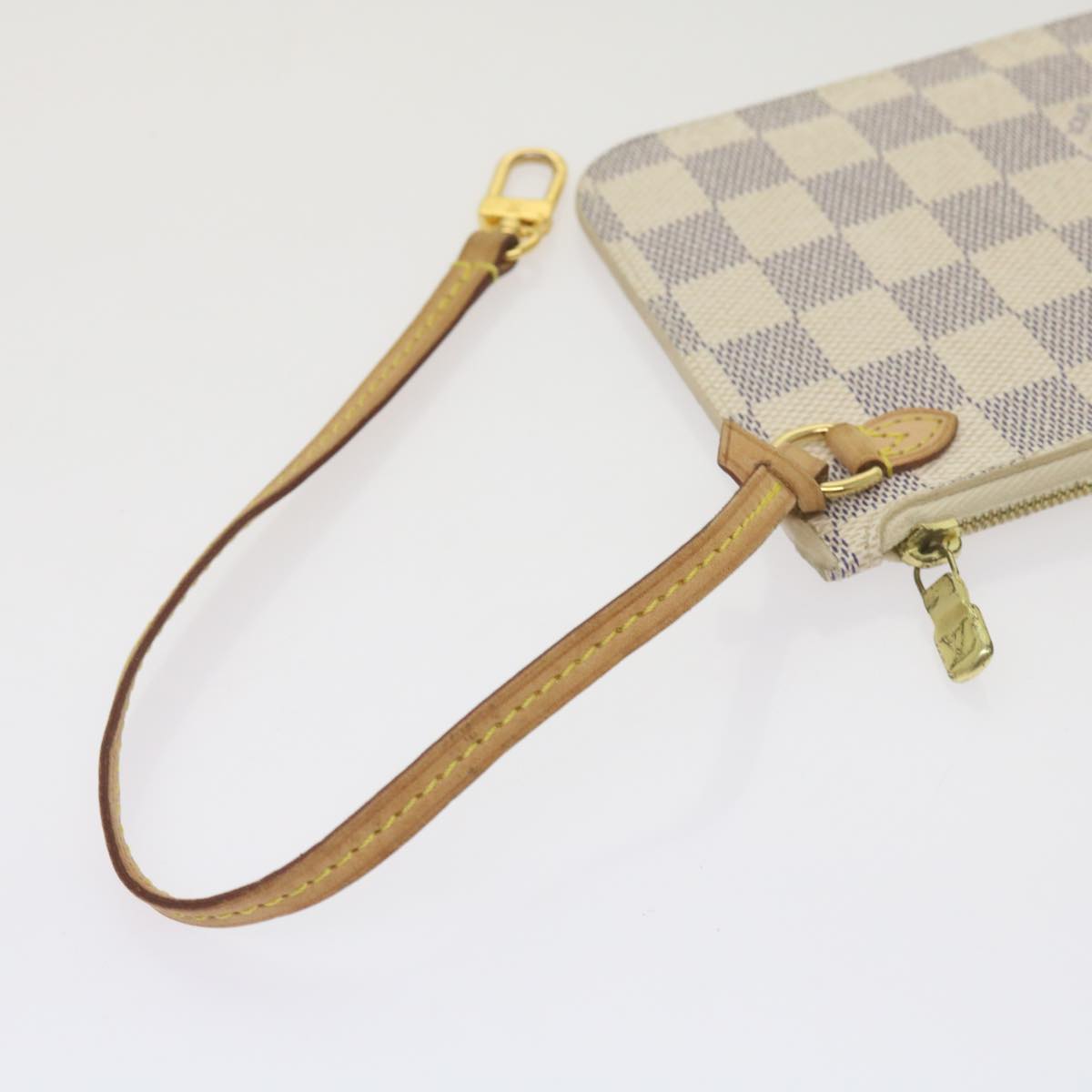 LOUIS VUITTON Damier Azur Neverfull PM Pouch Accessory Pouch LV Auth 66629