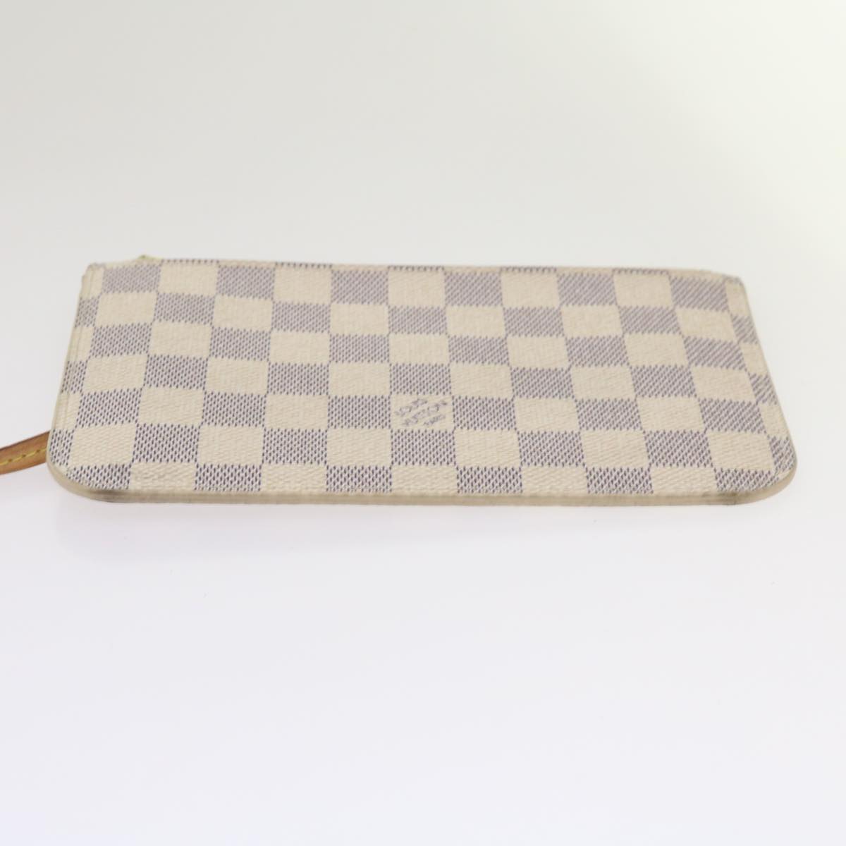 LOUIS VUITTON Damier Azur Neverfull PM Pouch Accessory Pouch LV Auth 66629