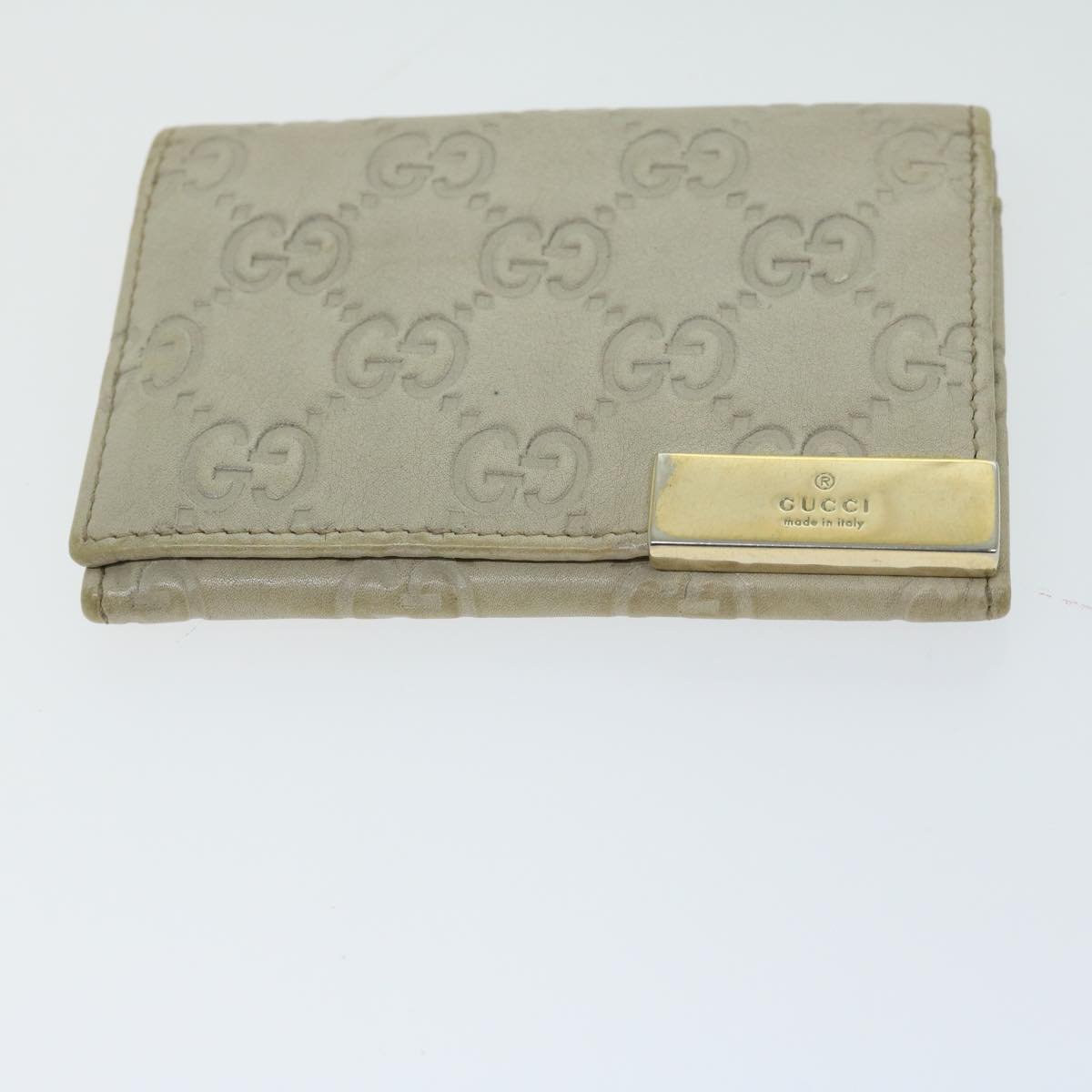 GUCCI Guccissima Day Planner Cover Card Case 2Set Beige Pink Auth 66632