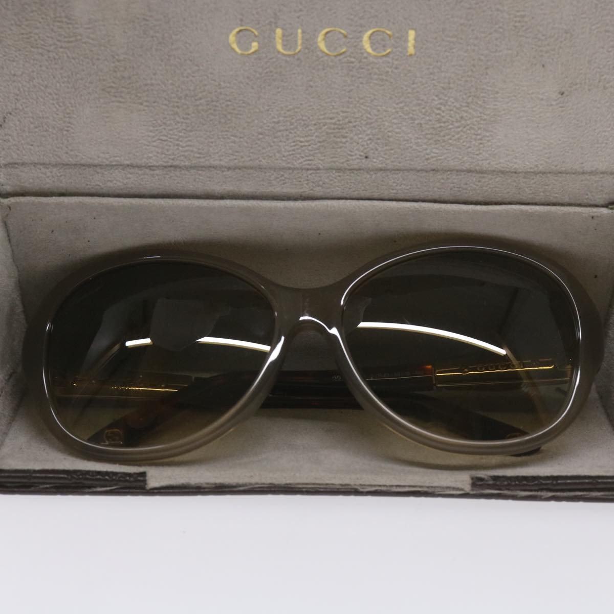 GUCCI Bamboo Sunglasses plastic Brown Auth 66637