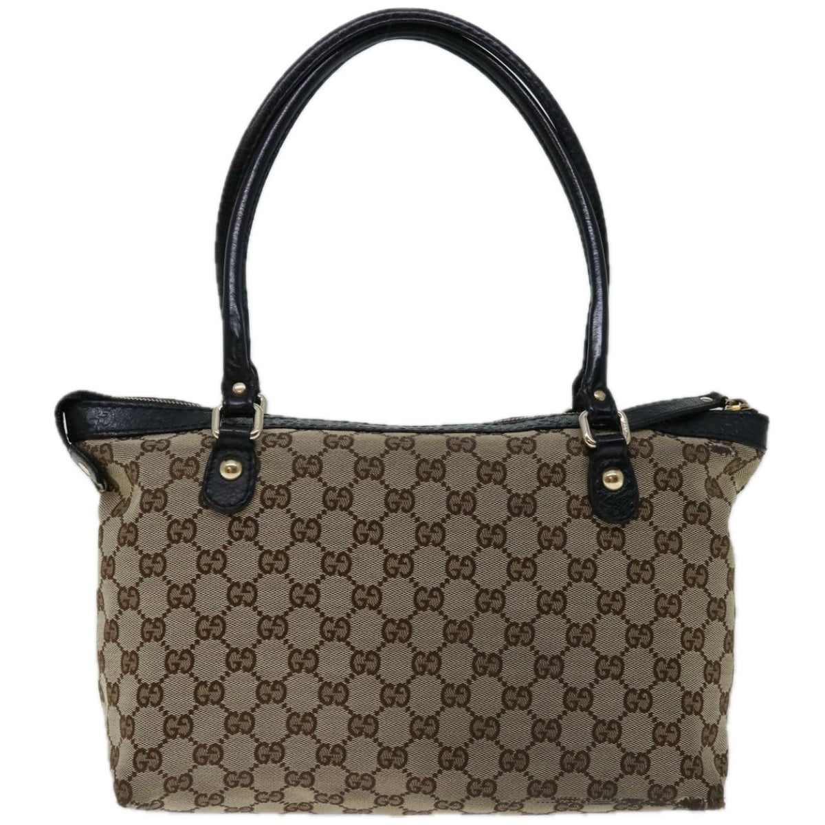 GUCCI GG Canvas Tote Bag Beige 211942 Auth 66640