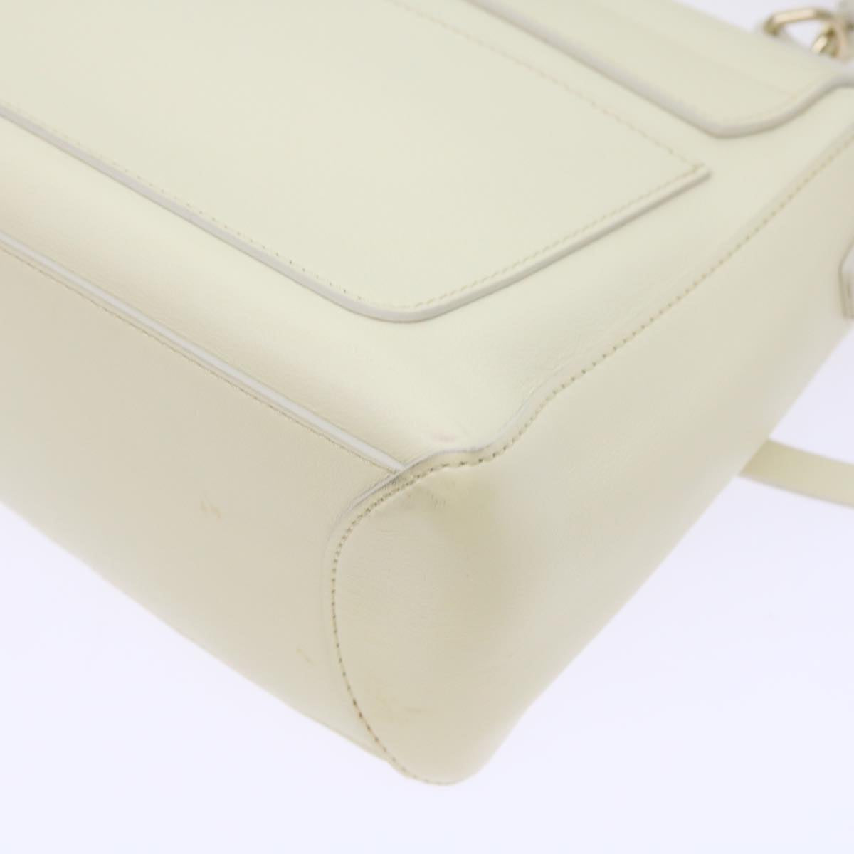 Chloe Faye day Hand Bag Leather White Auth 66645