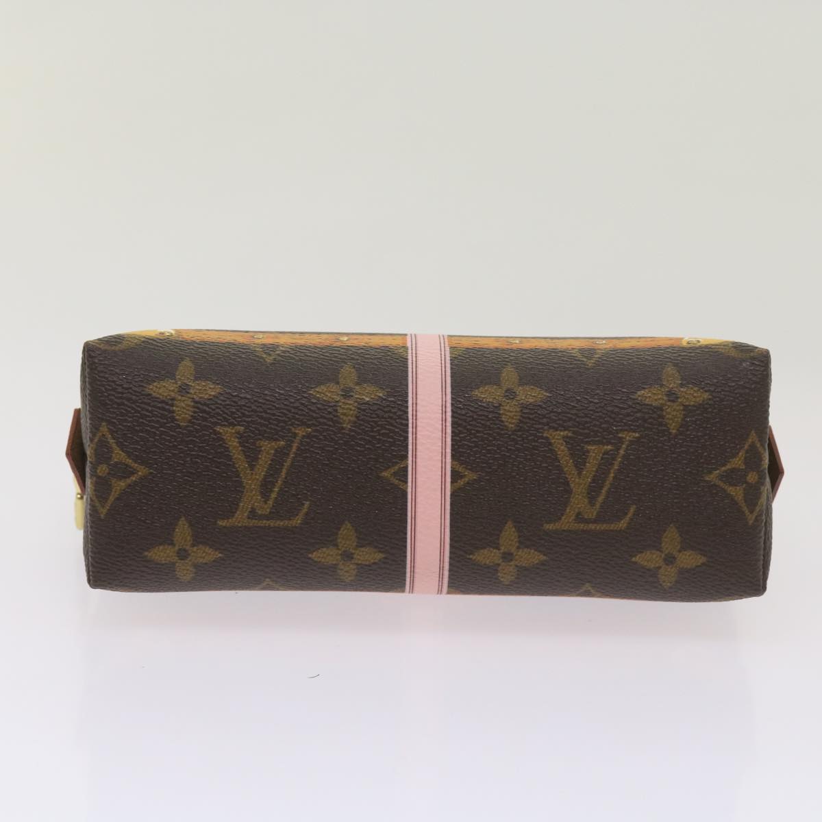 LOUIS VUITTON Monogram Summer Trunk Pochette Cosmetic Pouch M43615 LV Auth 66648