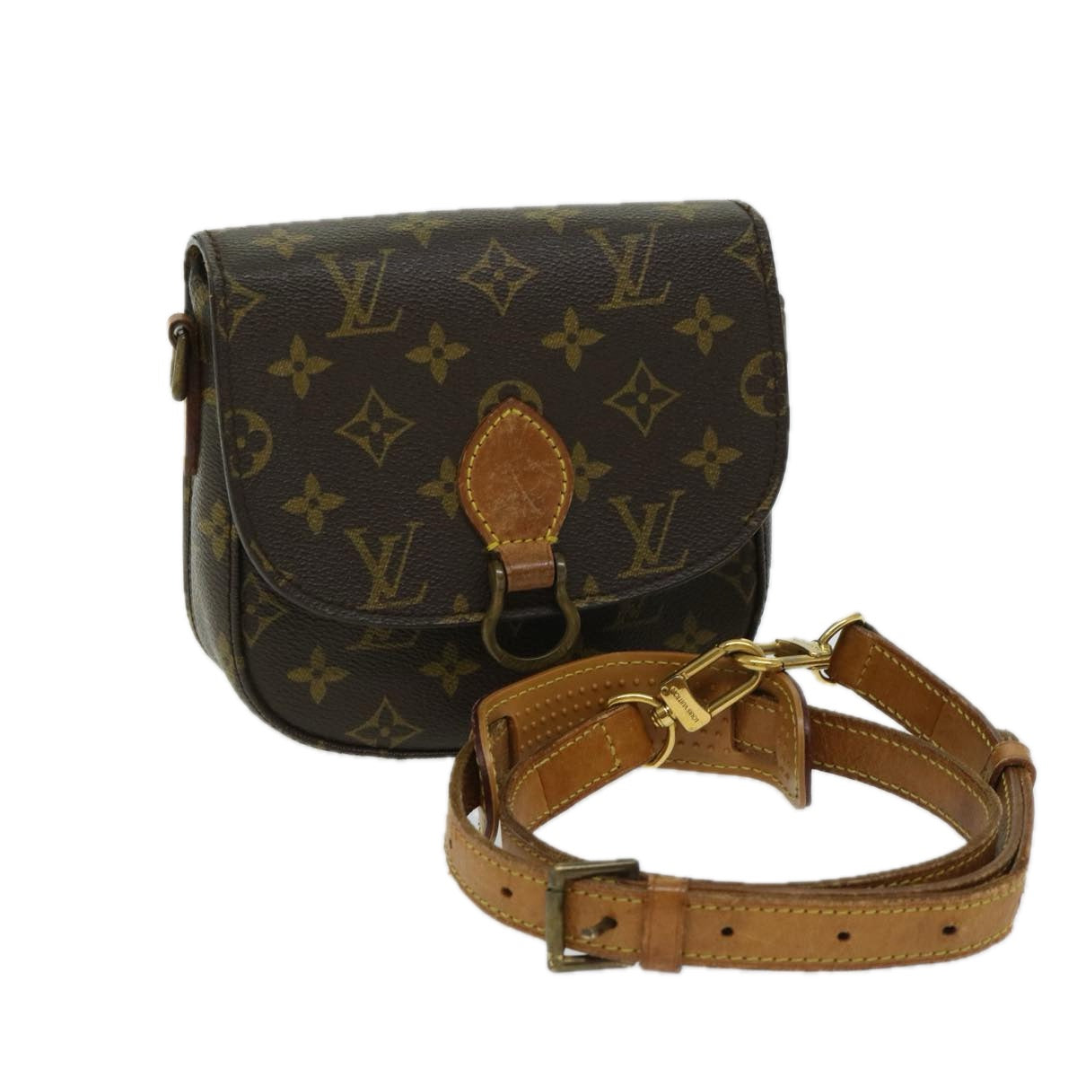 LOUIS VUITTON Monogram Saint Cloud PM Shoulder Bag M51244 LV Auth 66654