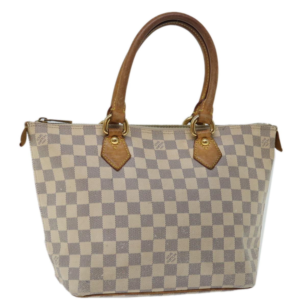 LOUIS VUITTON Damier Azur Saleya PM Tote Bag N51186 LV Auth 66674