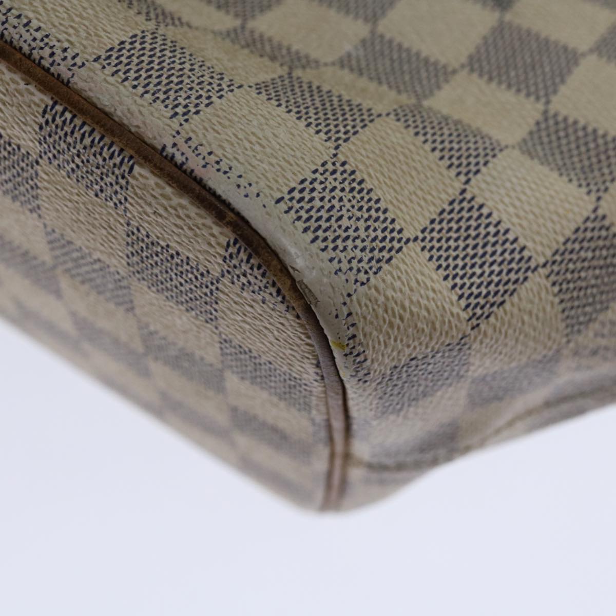 LOUIS VUITTON Damier Azur Saleya PM Tote Bag N51186 LV Auth 66674