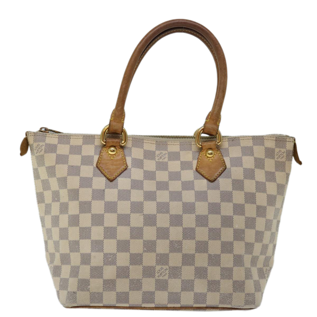 LOUIS VUITTON Damier Azur Saleya PM Tote Bag N51186 LV Auth 66674