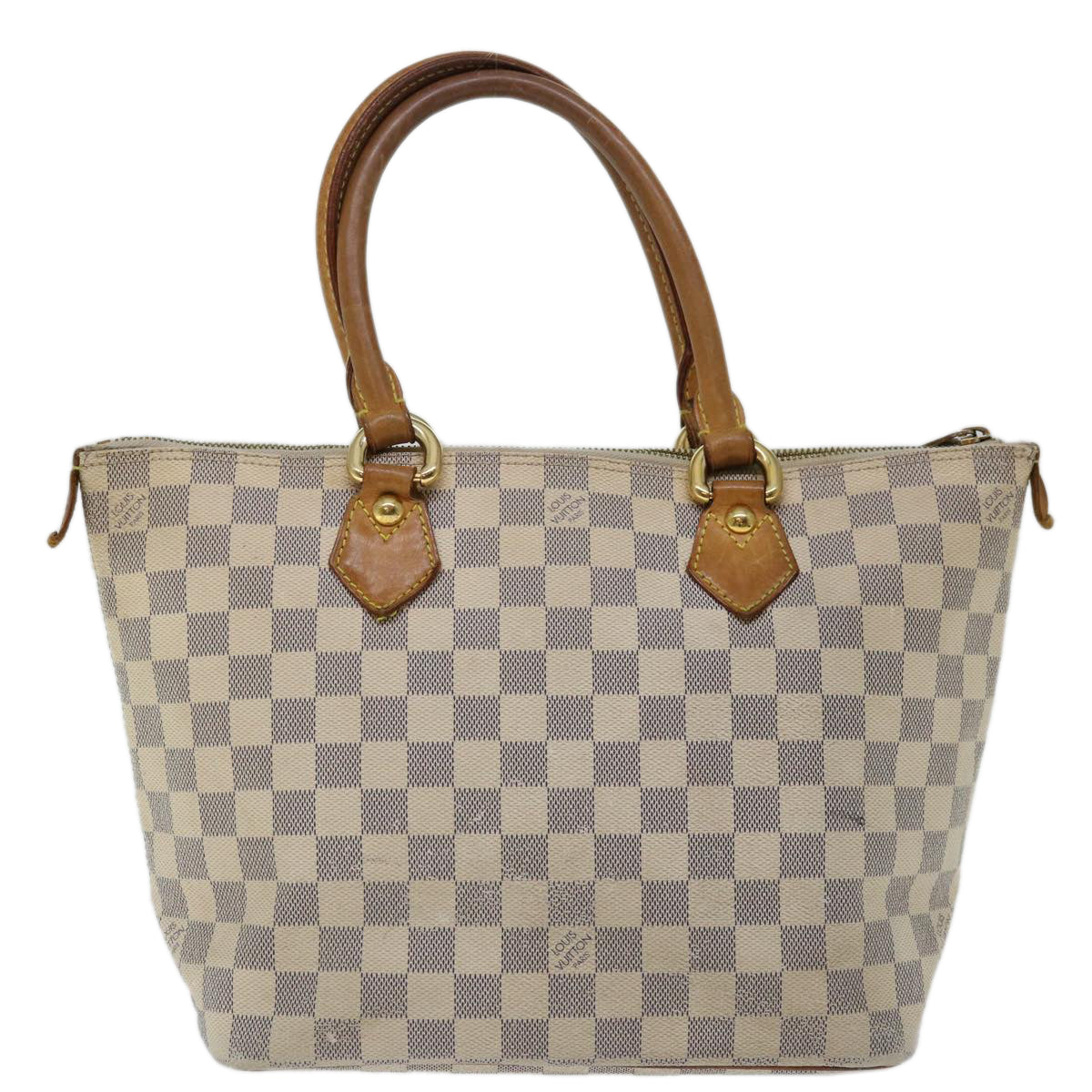 LOUIS VUITTON Damier Azur Saleya PM Tote Bag N51186 LV Auth 66674