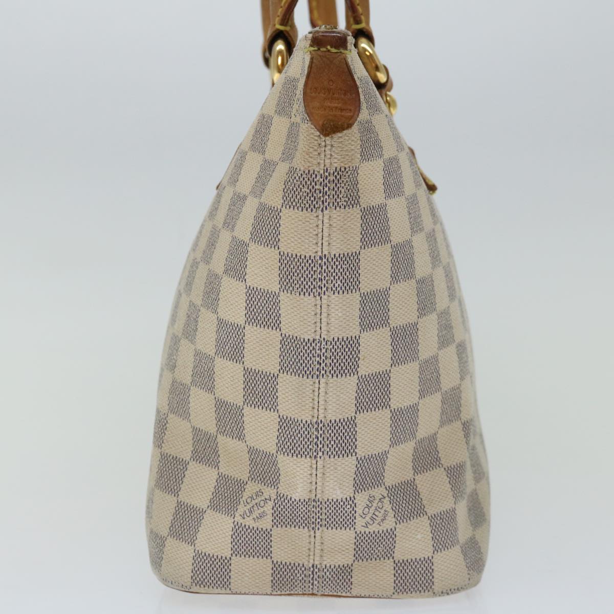 LOUIS VUITTON Damier Azur Saleya PM Tote Bag N51186 LV Auth 66674