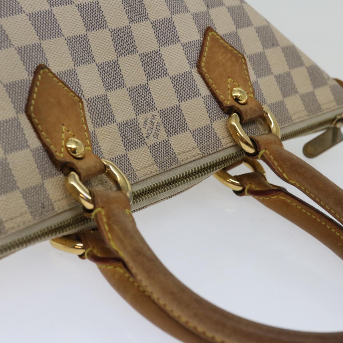 LOUIS VUITTON Damier Azur Saleya PM Tote Bag N51186 LV Auth 66674