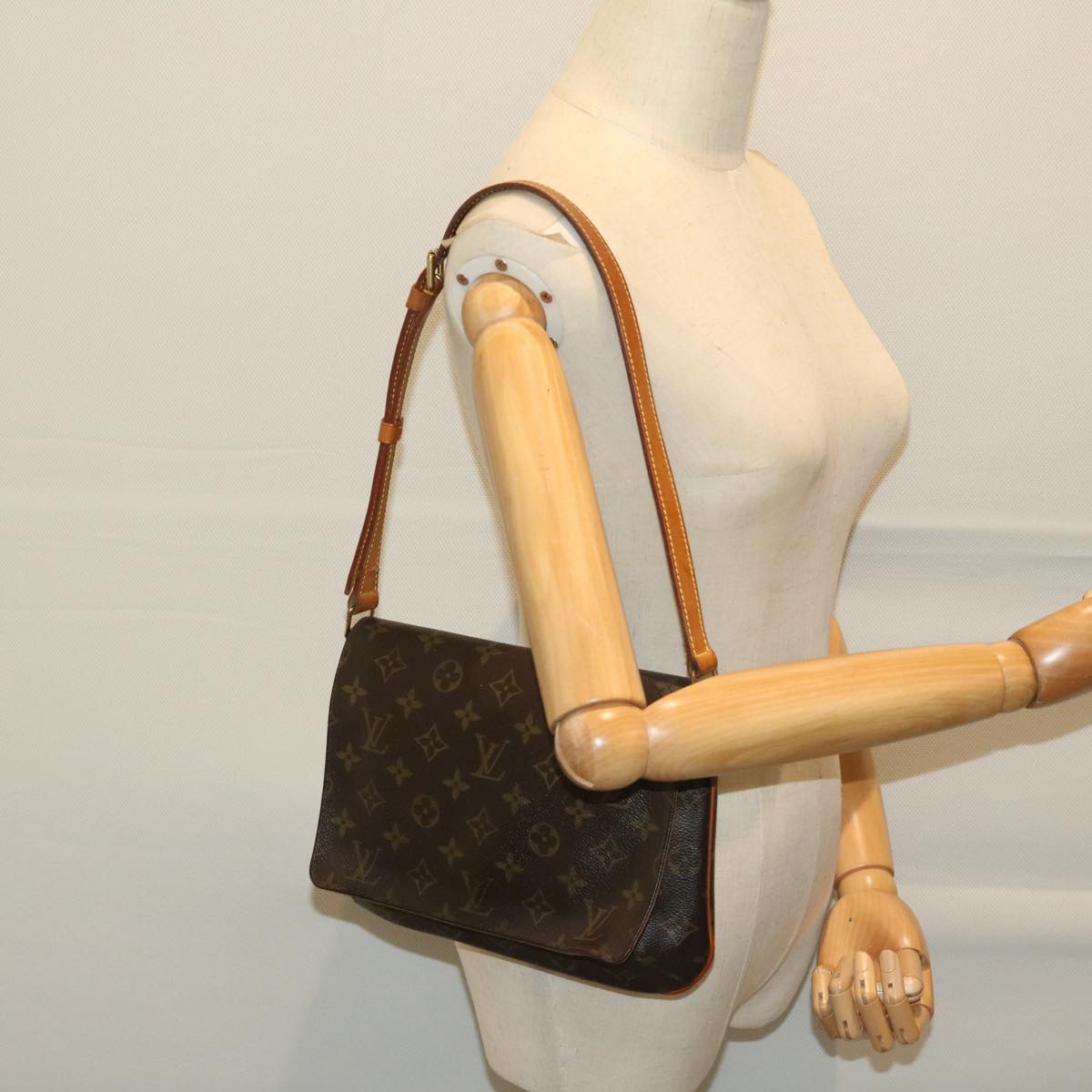 LOUIS VUITTON Monogram Musette Tango Short Strap Shoulder Bag M51257 Auth 66693