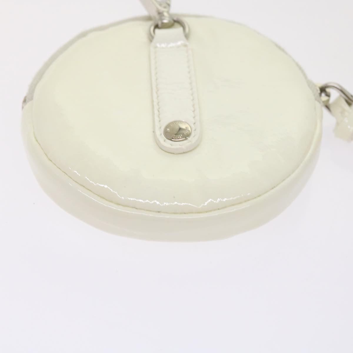 Miu Miu Shoulder Bag Enamel White Auth 66701