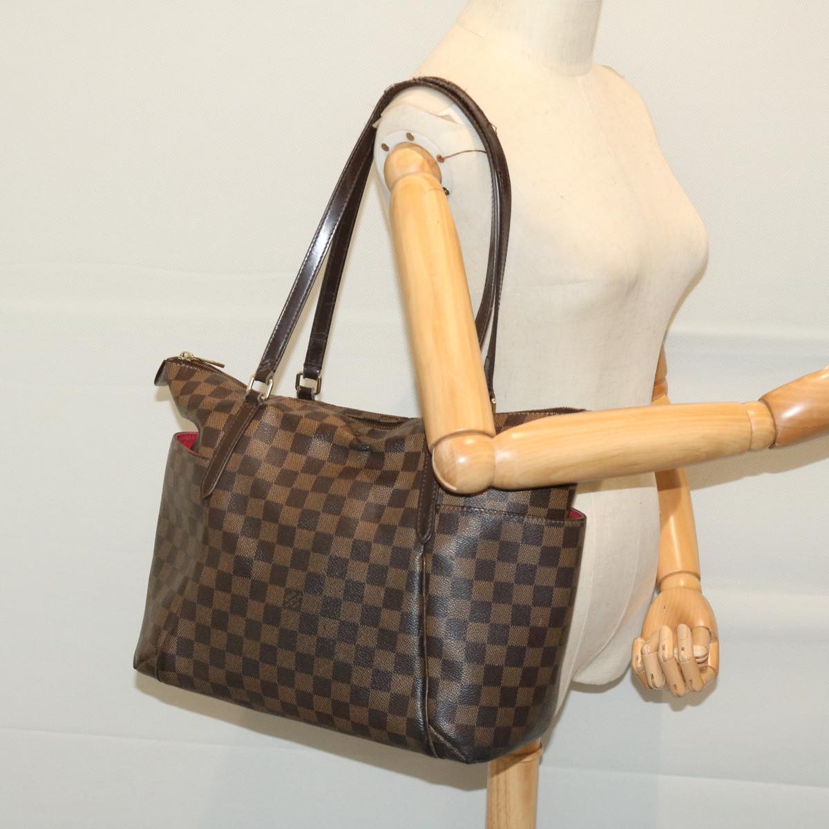 LOUIS VUITTON Damier Ebene Totally MM Hand Bag N41281 LV Auth 66705