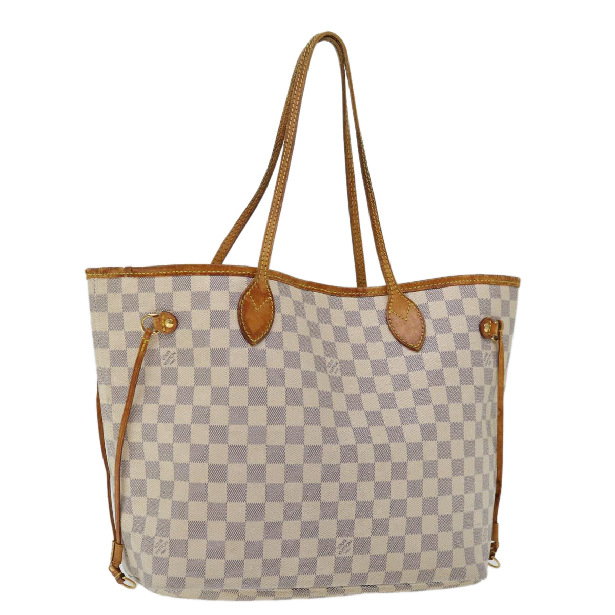 LOUIS VUITTON Damier Azur Neverfull MM Tote Bag N41605 LV Auth 66707