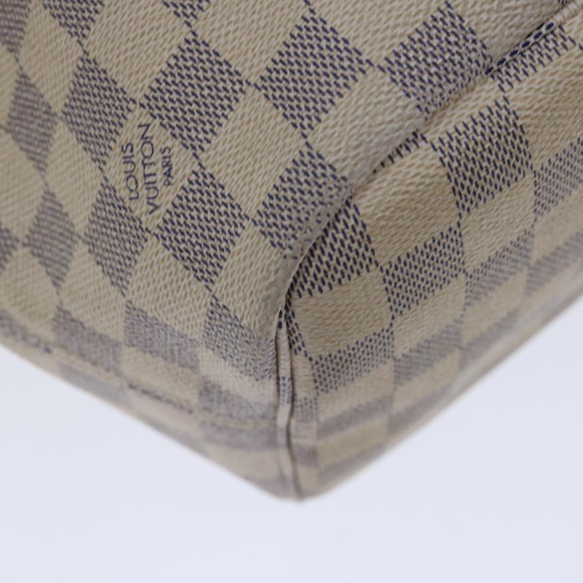 LOUIS VUITTON Damier Azur Neverfull MM Tote Bag N41605 LV Auth 66707