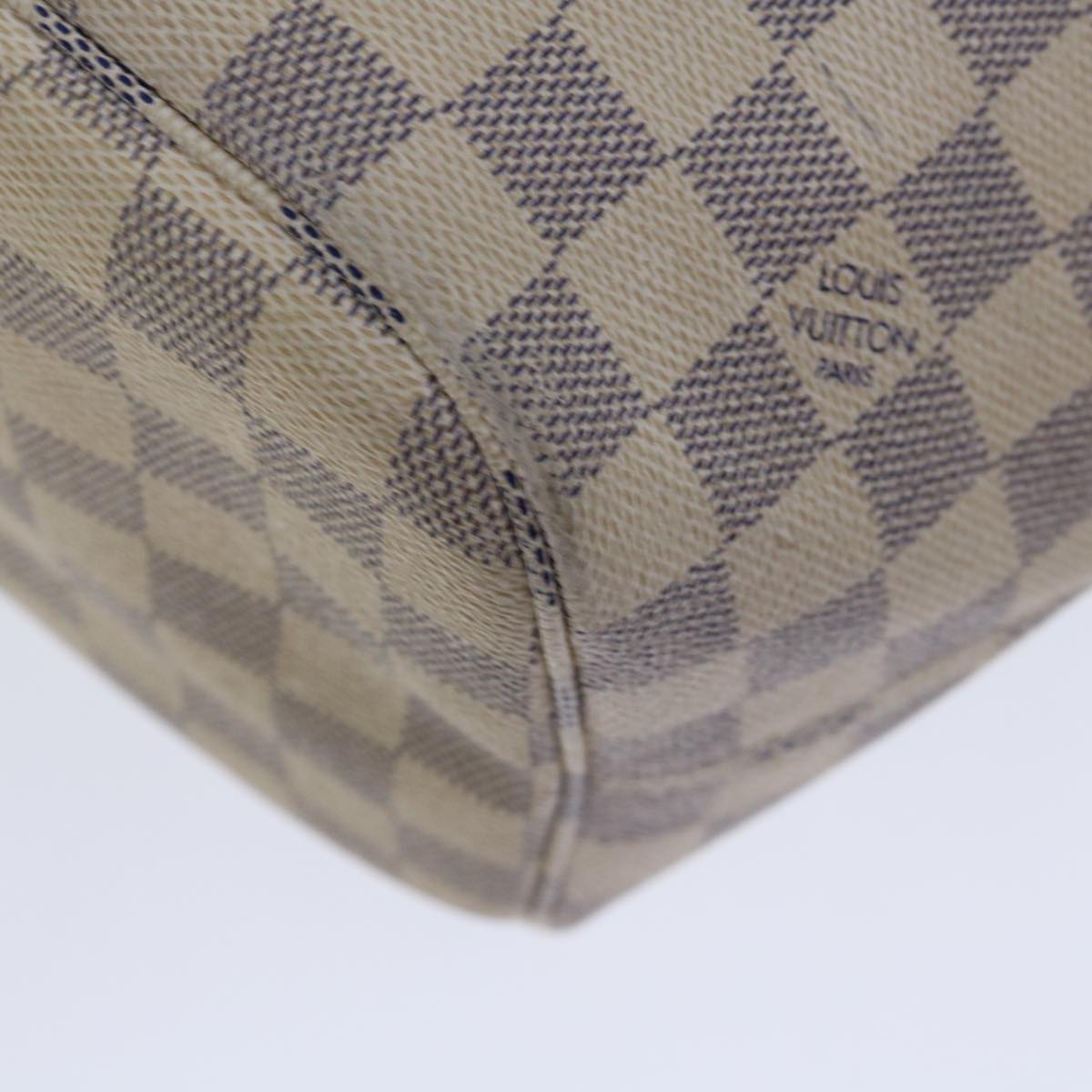 LOUIS VUITTON Damier Azur Neverfull MM Tote Bag N41605 LV Auth 66707