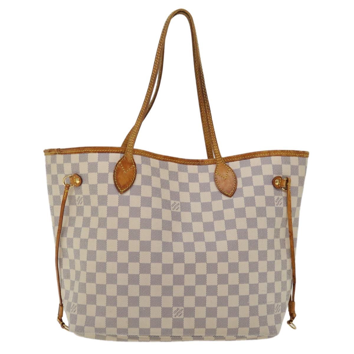 LOUIS VUITTON Damier Azur Neverfull MM Tote Bag N41605 LV Auth 66707