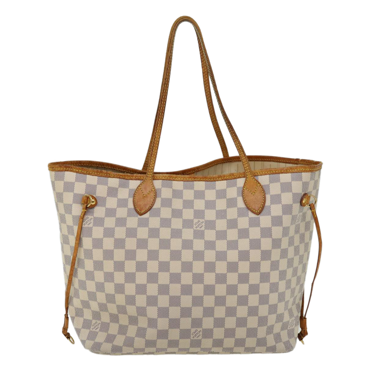 LOUIS VUITTON Damier Azur Neverfull MM Tote Bag N41605 LV Auth 66707