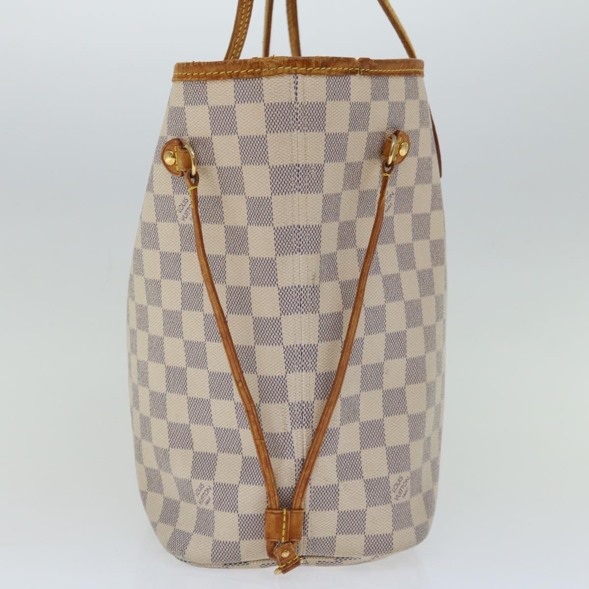 LOUIS VUITTON Damier Azur Neverfull MM Tote Bag N41605 LV Auth 66707