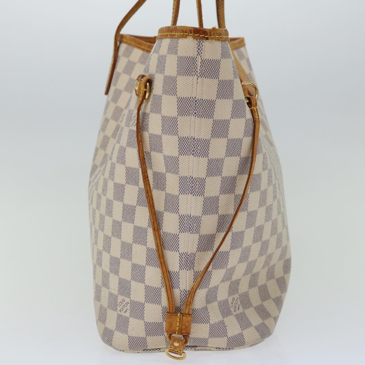 LOUIS VUITTON Damier Azur Neverfull MM Tote Bag N41605 LV Auth 66707