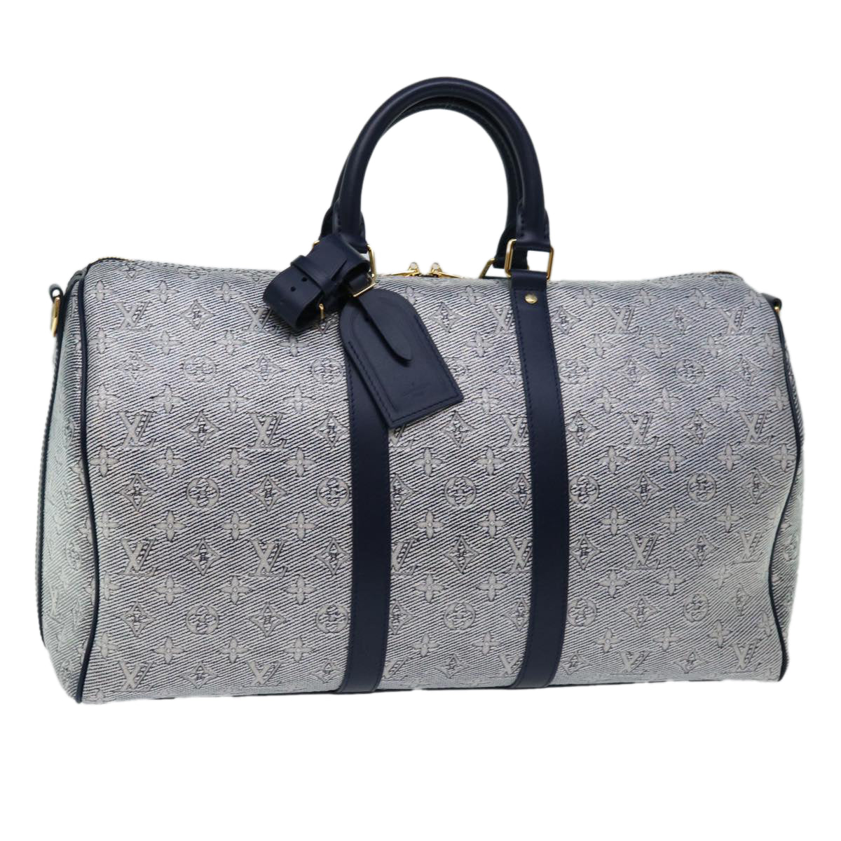 LOUIS VUITTON Laminated Jacquard Keepall Bandouliere 45 Bag M22923 Auth 66710S