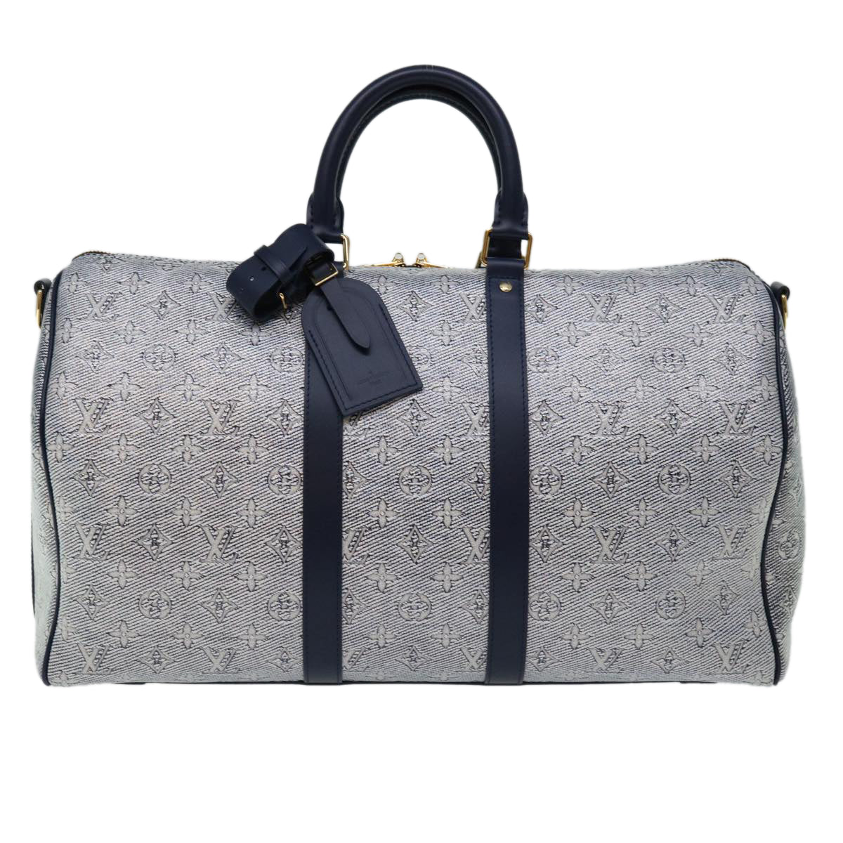 LOUIS VUITTON Laminated Jacquard Keepall Bandouliere 45 Bag M22923 Auth 66710S