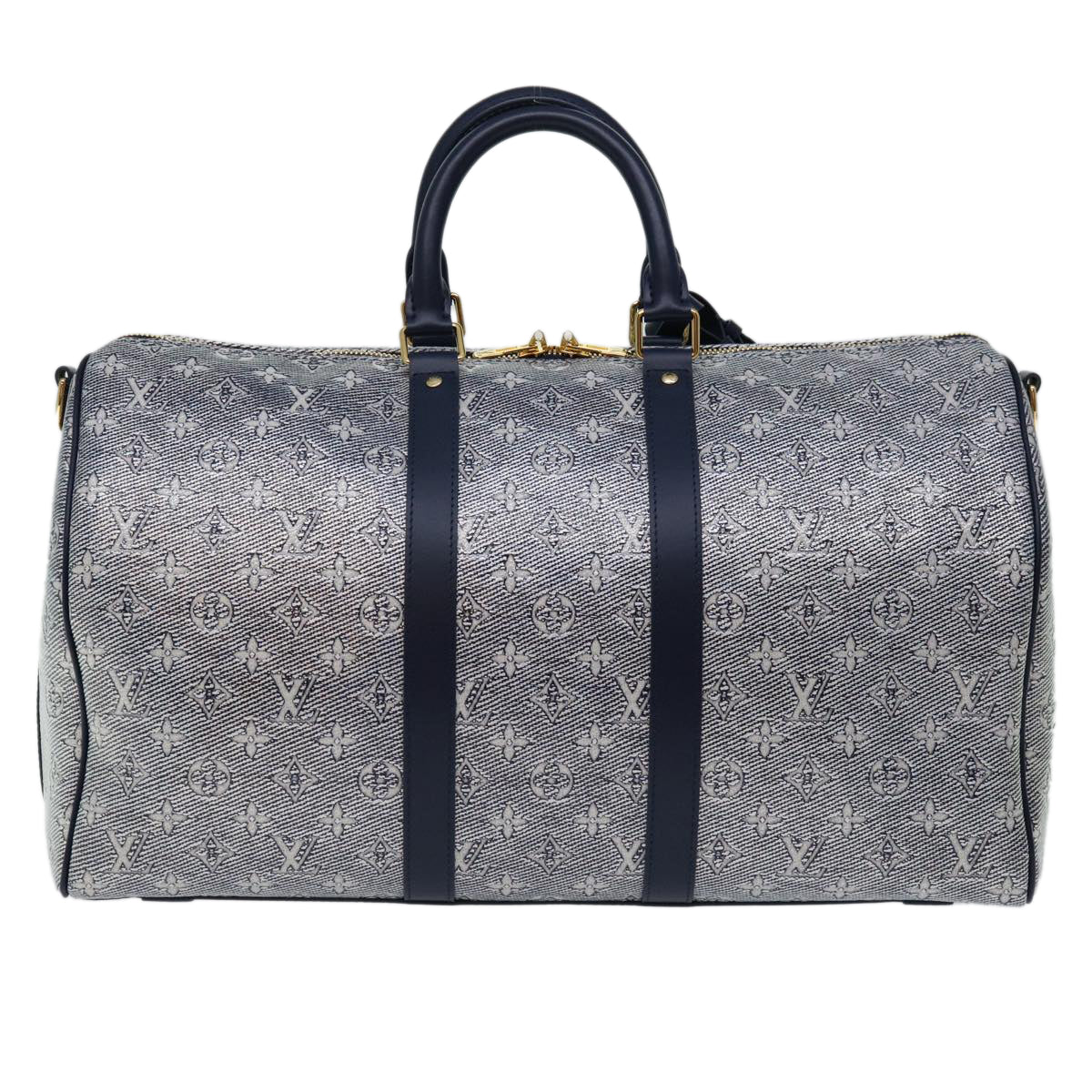 LOUIS VUITTON Laminated Jacquard Keepall Bandouliere 45 Bag M22923 Auth 66710S