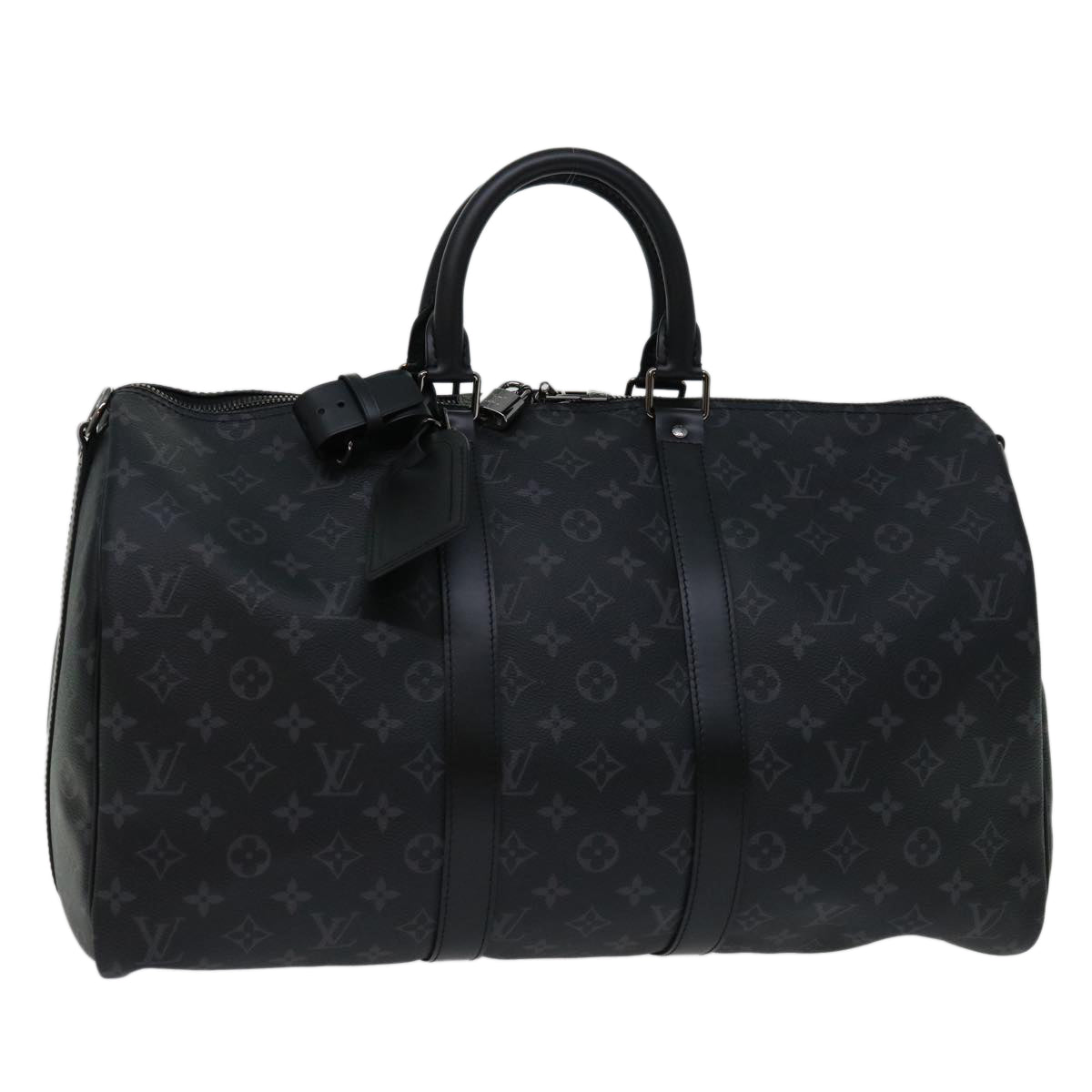 LOUIS VUITTON Monogram Eclipse Keepall Bandouliere 45 Bag M40569 LV Auth 66711A