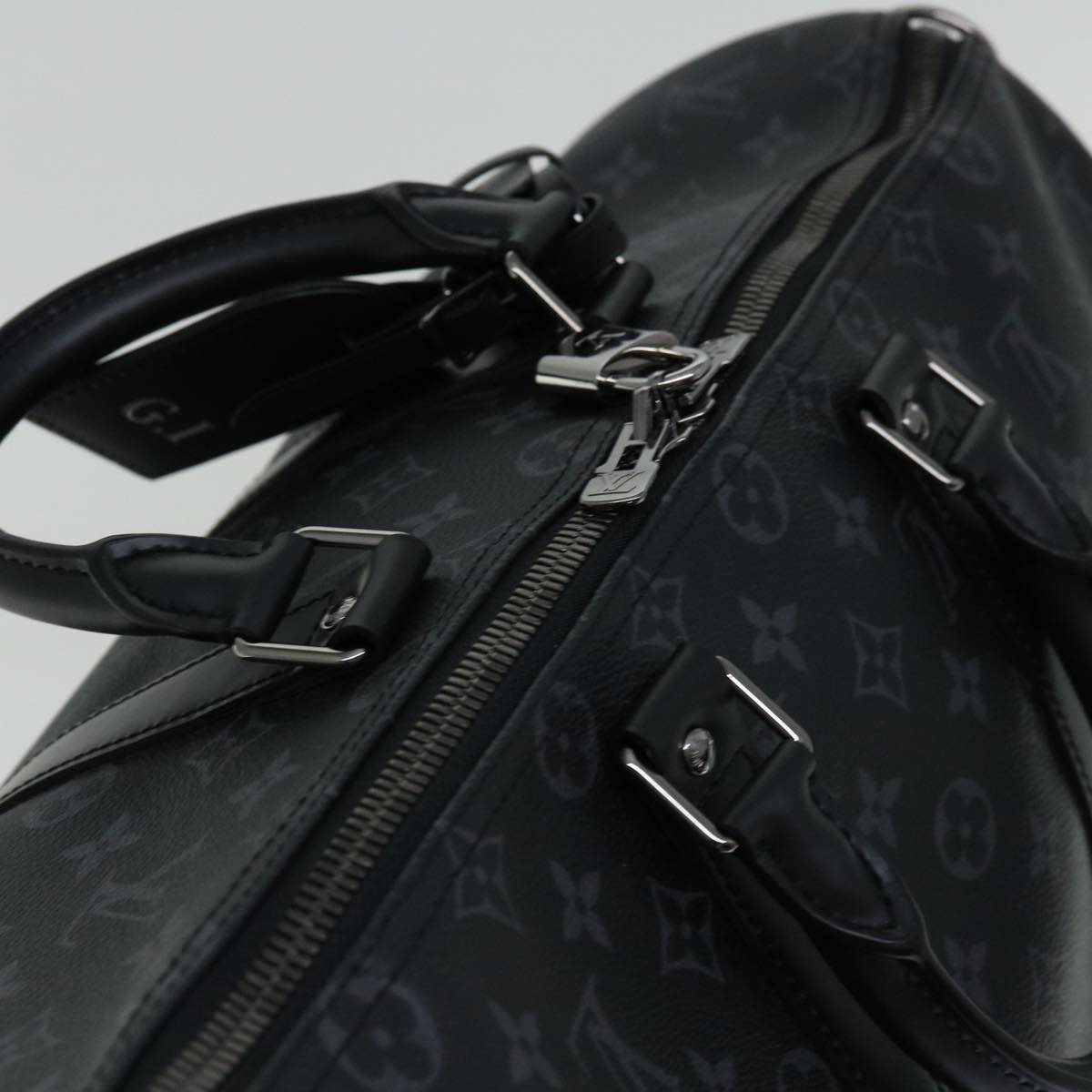 LOUIS VUITTON Monogram Eclipse Keepall Bandouliere 45 Bag M40569 LV Auth 66711A